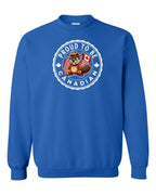 Proud to be Canadian Beaver Crewneck Sweatshirt - Gildan Canada (sewn Internationally) - Unisex