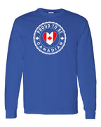 Proud to be Canadian Heart Flag Long Sleeve - Gildan Canada (sewn Internationally) - Unisex