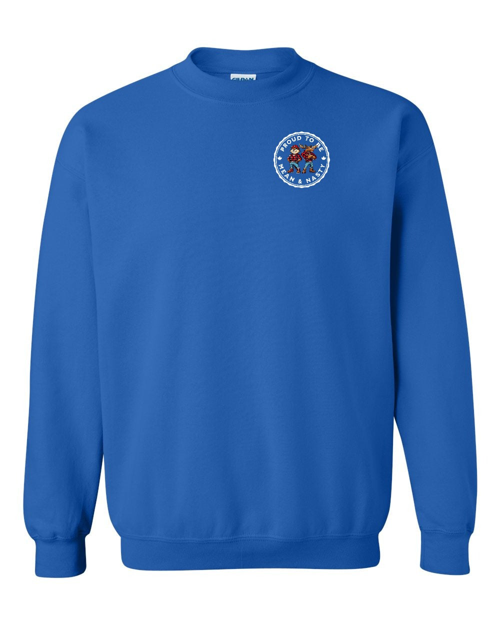 Proud Mean & Nasty Beaver and Moose Left Chest Crewneck