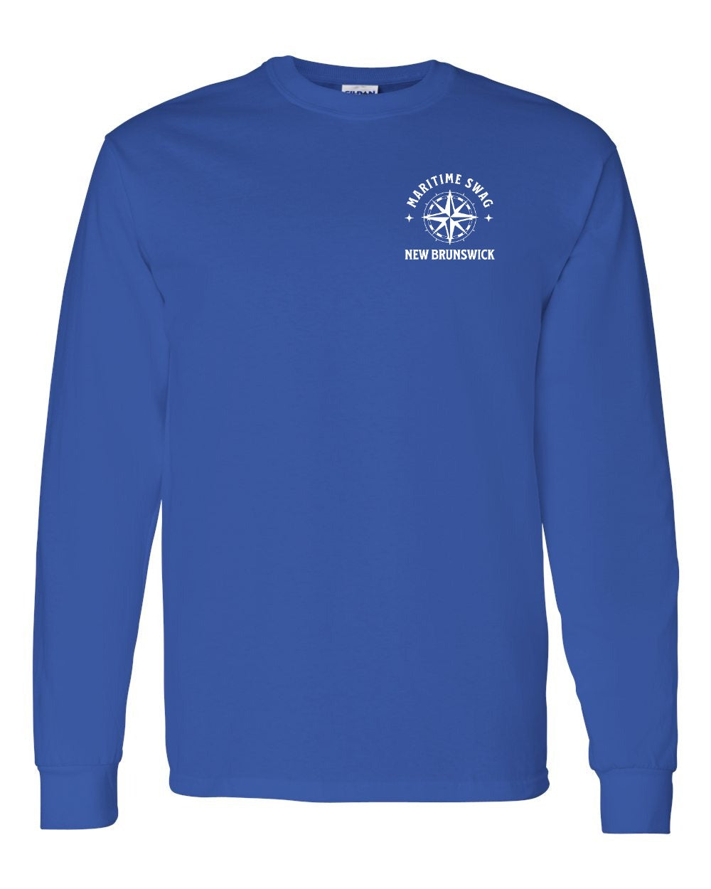 Maritime Swag New Brunswick Compass Left Chest and Back Long Sleeve Tee