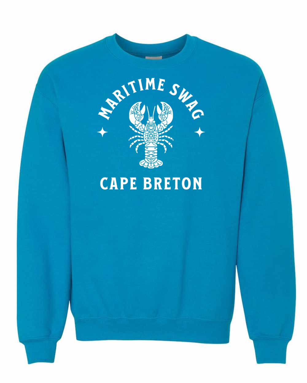 Maritime Swag Cape Breton Mandala white Lobster Full Crewneck Sweatshirt