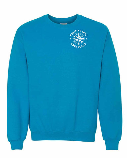 Maritime Swag Nova Scotia Compass Left Chest and Back crew-neck