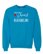 A piece of My heart in NFLD (Red Heart) Crewneck Sweatshirt - Unisex