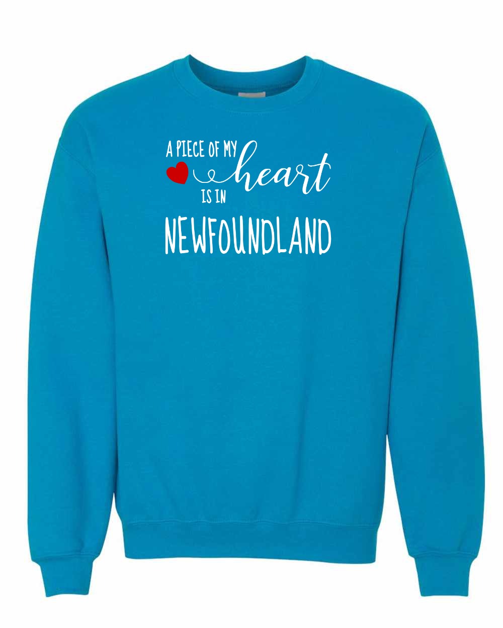 A piece of My heart in NFLD (Red Heart) Crewneck Sweatshirt - Unisex