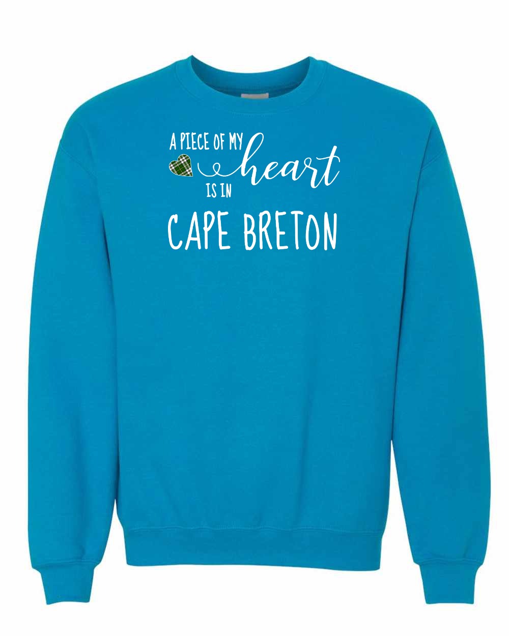 A piece of My heart in Cape Breton (Tartan Heart) Full Crewneck Sweatshirt
