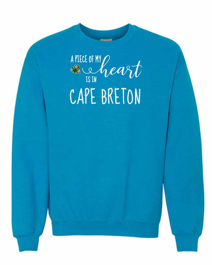 A piece of My heart in Cape Breton (Tartan Heart) Full Crewneck Sweatshirt