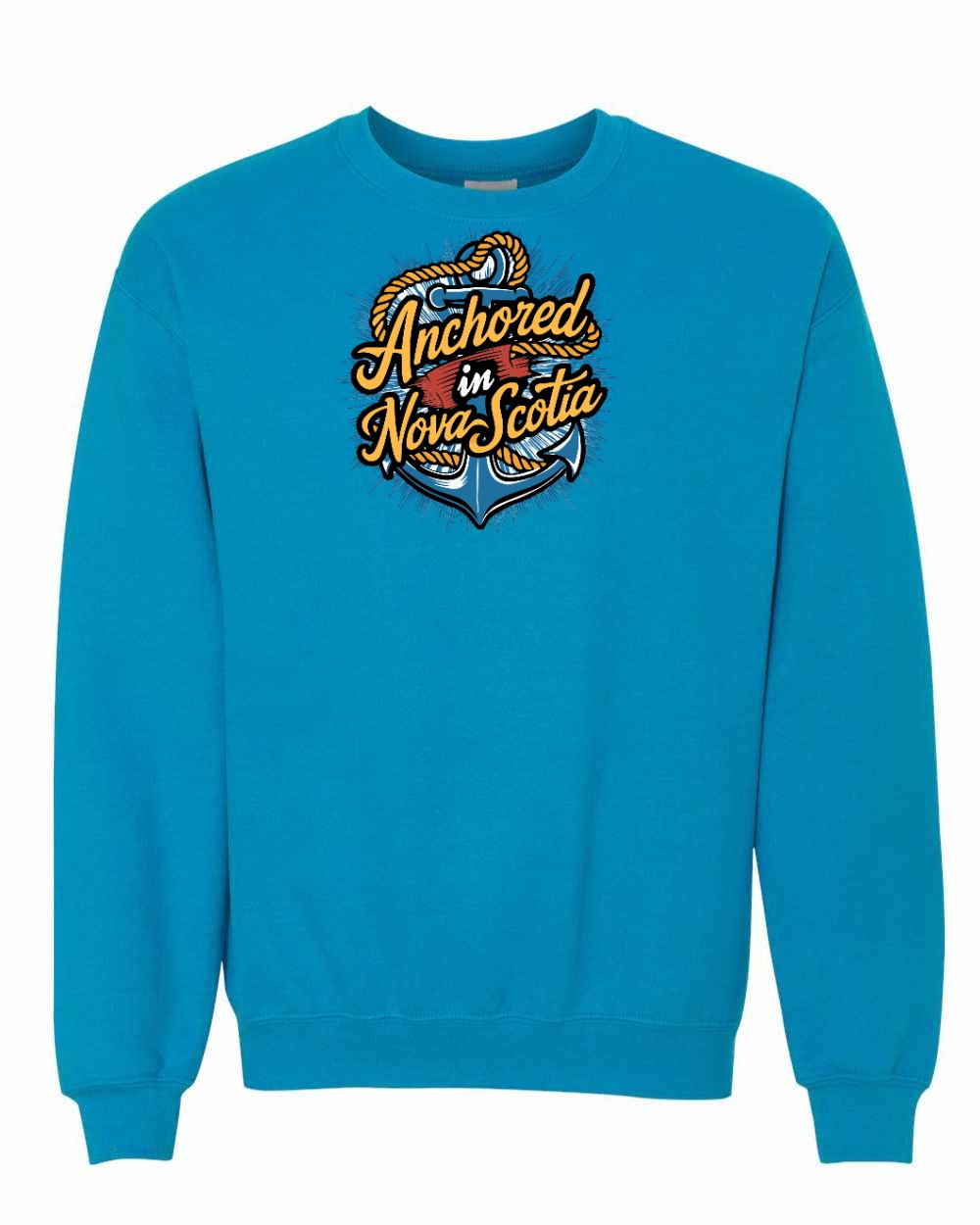 Anchored In Nova Scotia (Old Design) Full crew-neck