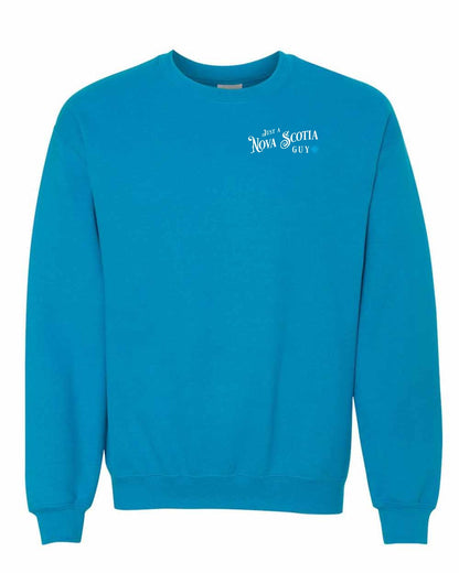 Just a Nova Scotia Guy yellow Left Chest and Back crew-neck