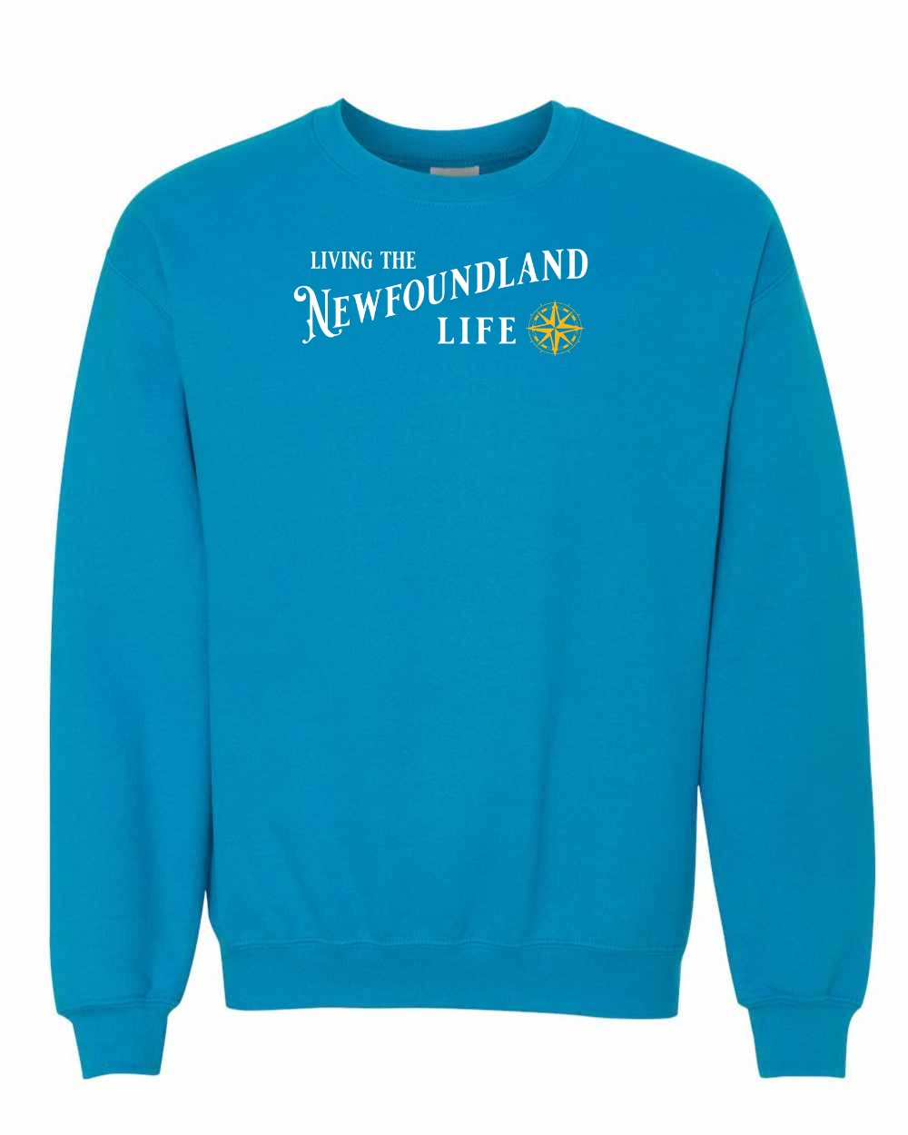 Living the Newfoundland Life yellow Full Crewneck Sweatshirt