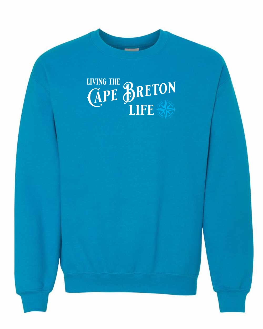 Living the Cape Breton Life blue Full Crewneck Sweatshirt