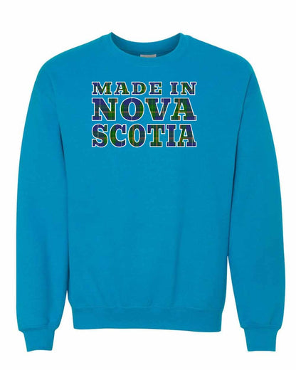 Made In Nova Scotia ( Tartan Lettering) Full crew-neck