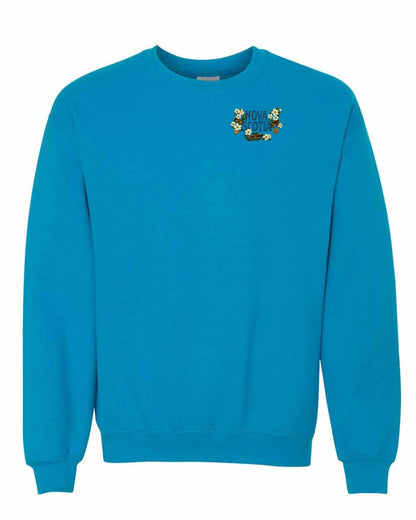 Nova Scotia Flowers Left Chest crew-neck