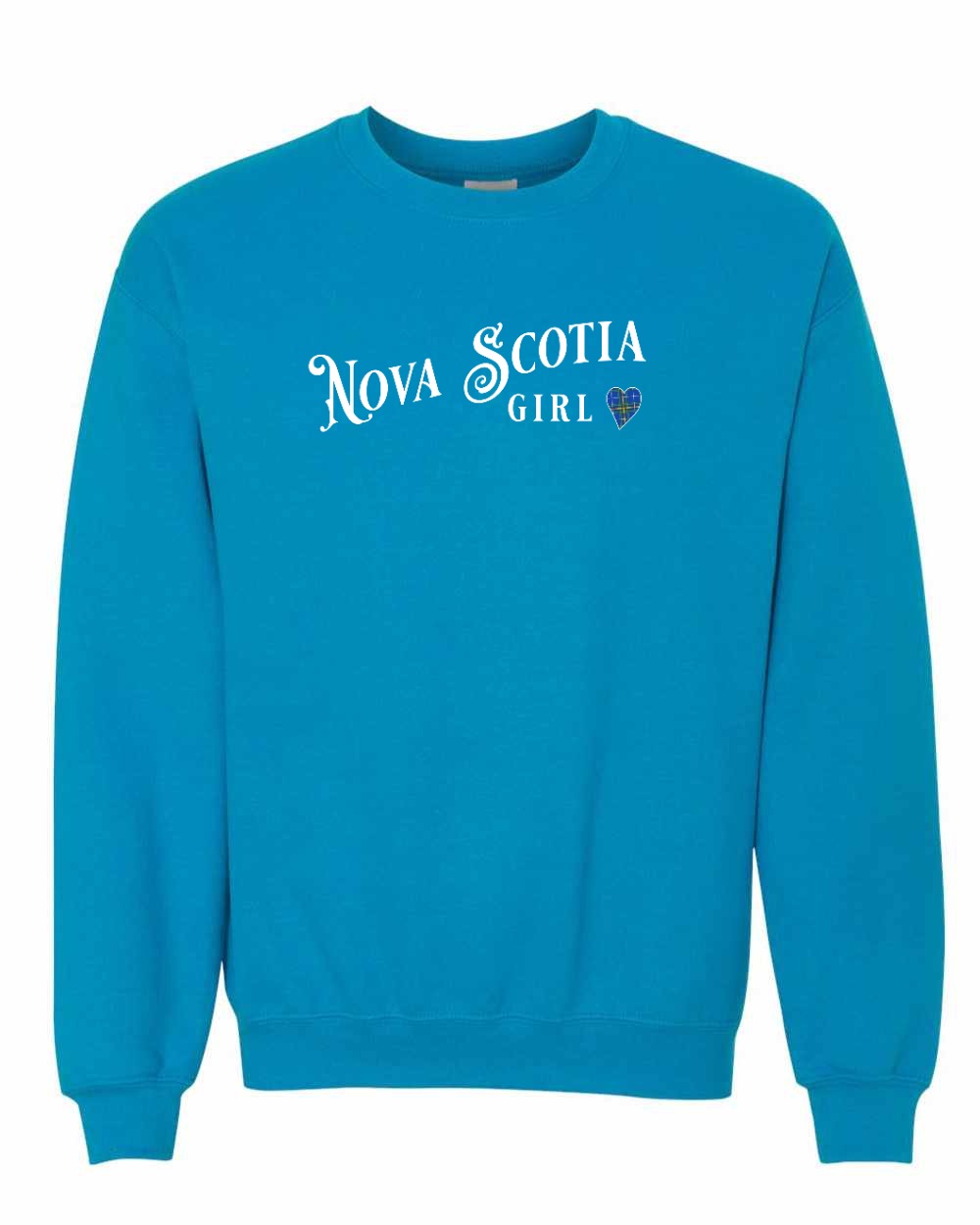 Nova Scotia Girl Tartan Heart Full crew-neck