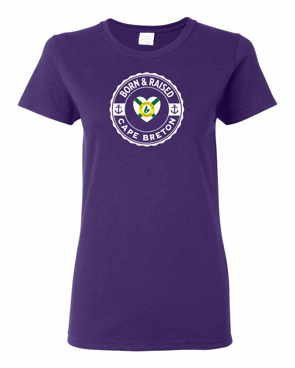 Born and Raised Heart Flag CB Women's Tee