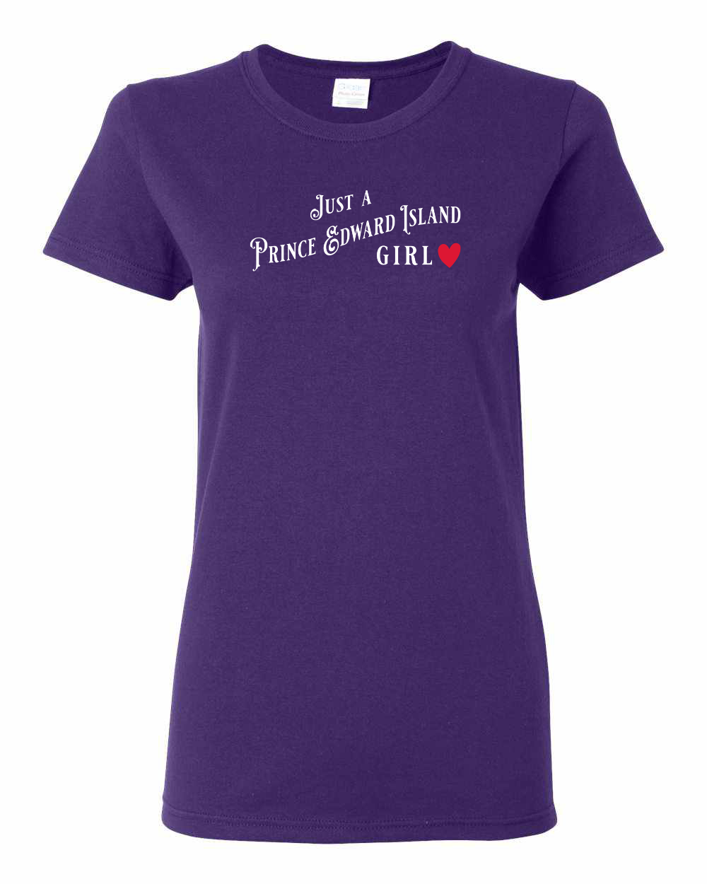 Just a PEI Girl Red Heart Women's Tee