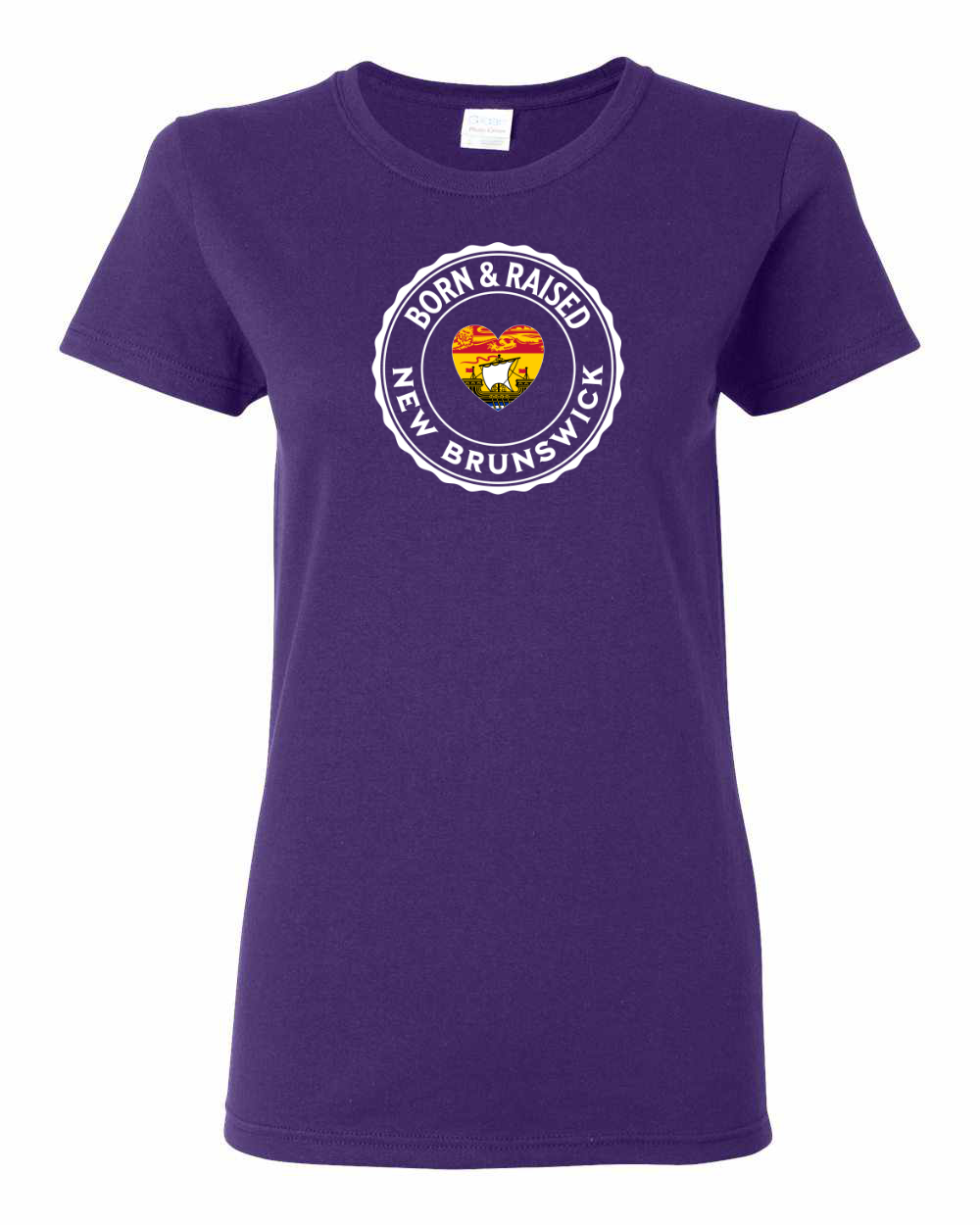 Born and Raised Heart Flag NB Women's Tee