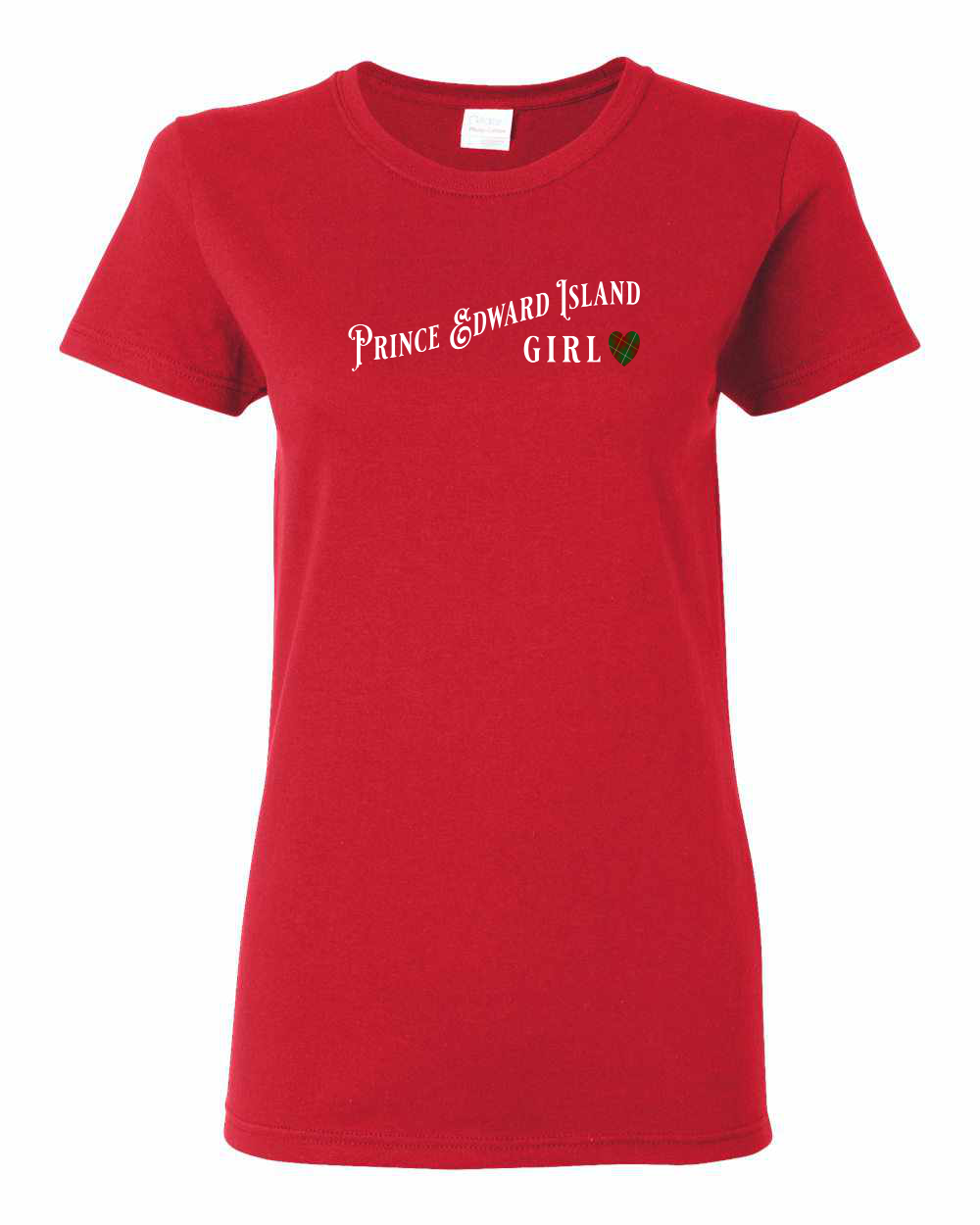 PEI Girl Tartan Heart Women's Tee