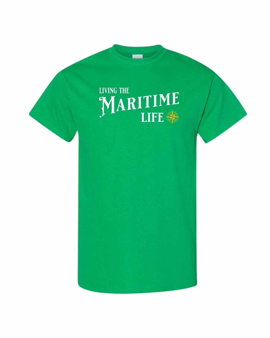 Living The Maritime Life Yellow Compass Men's Tee