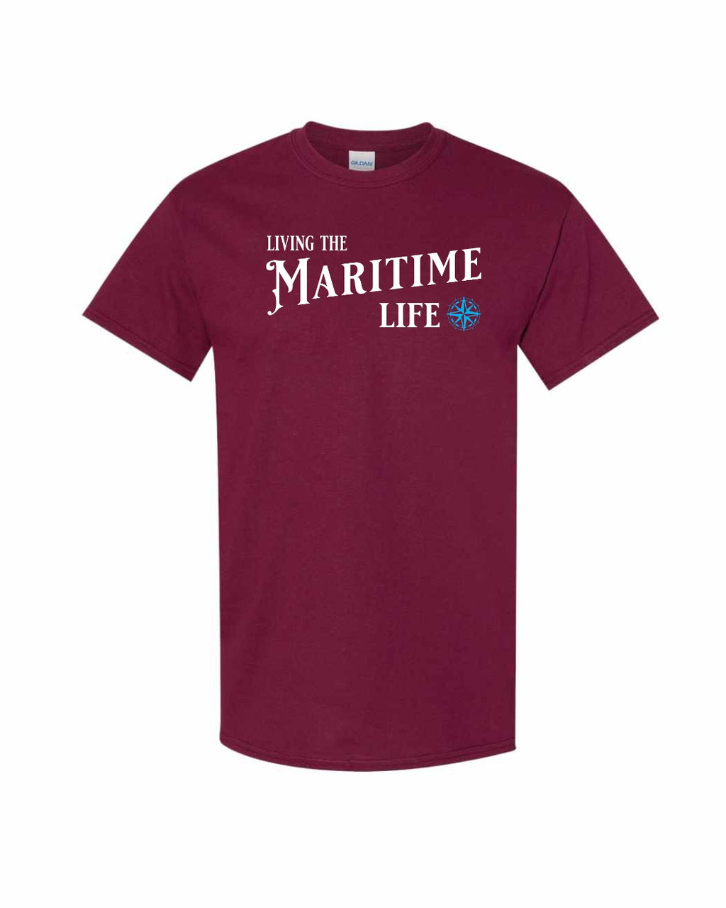 Living The Maritime Life Blue Compass Men's Tee