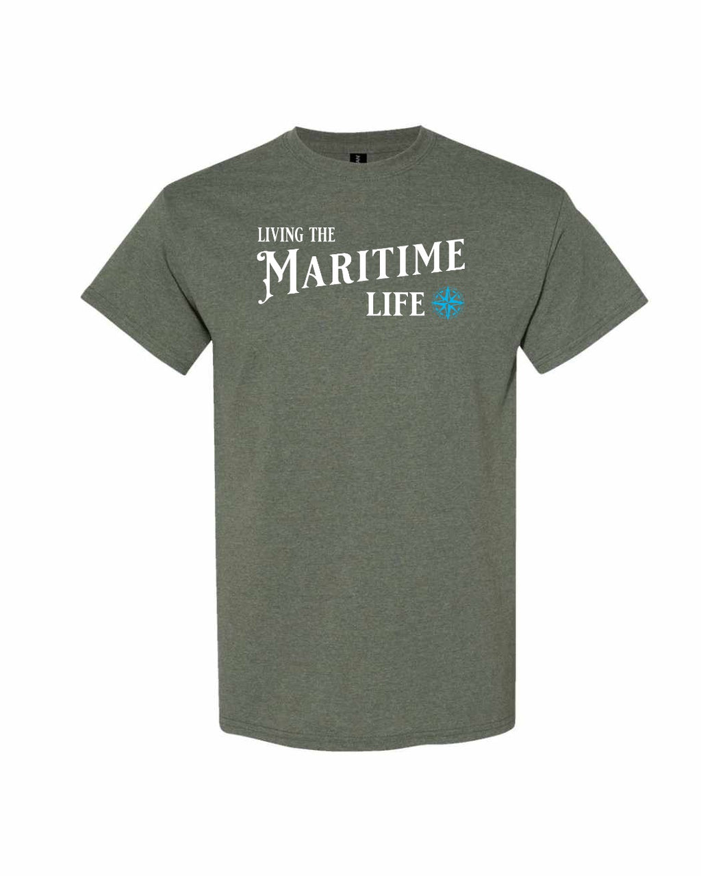 Living The Maritime Life Blue Compass Men's Tee