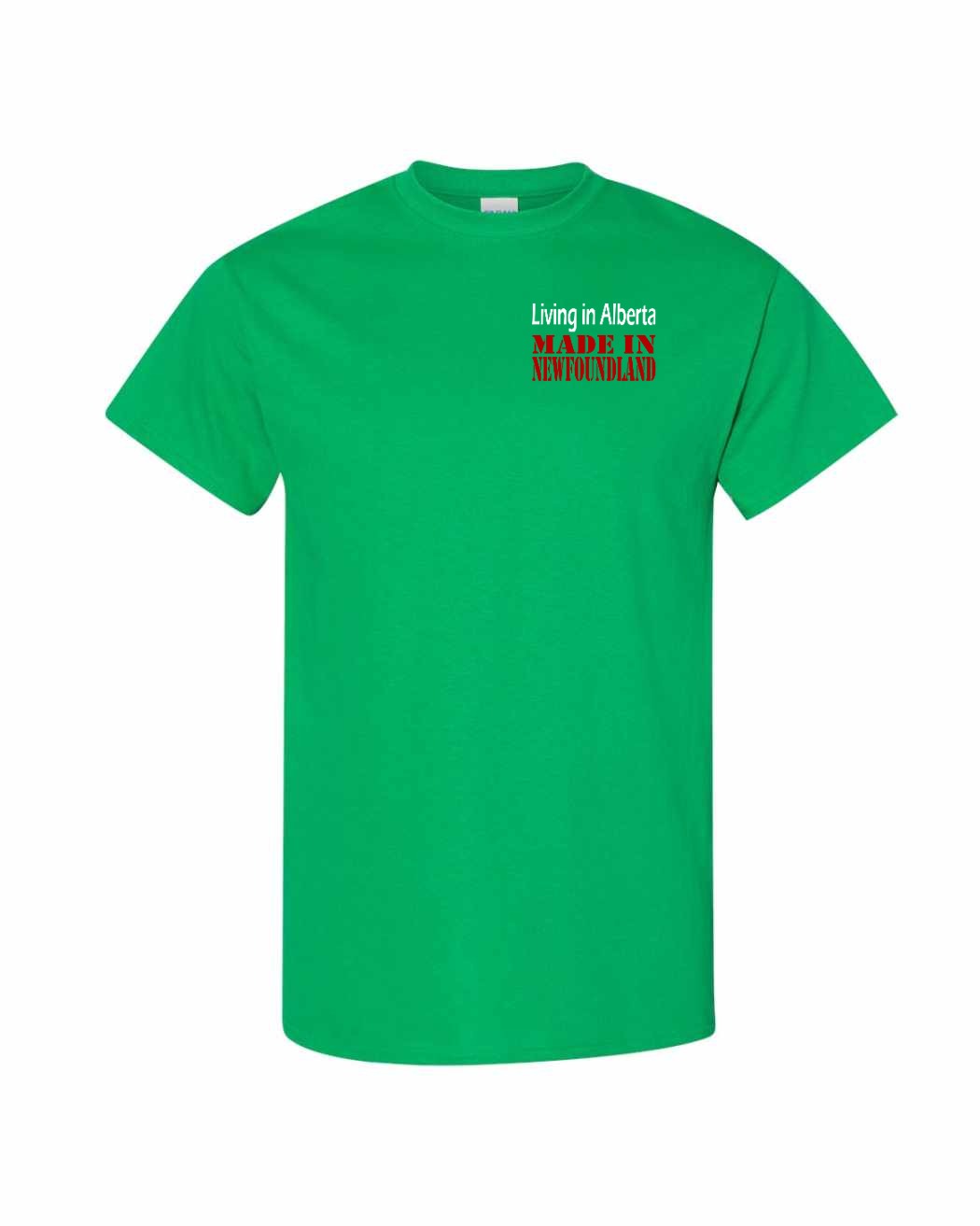 Living Alberta Made in NFLD Left Chest and Back Men's Tee