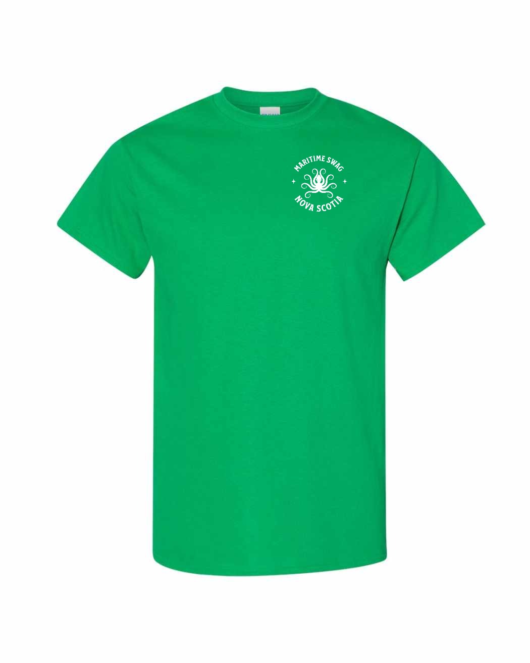 Maritime Swag Nova Scotia Octopus Left Chest and Back mens-tee