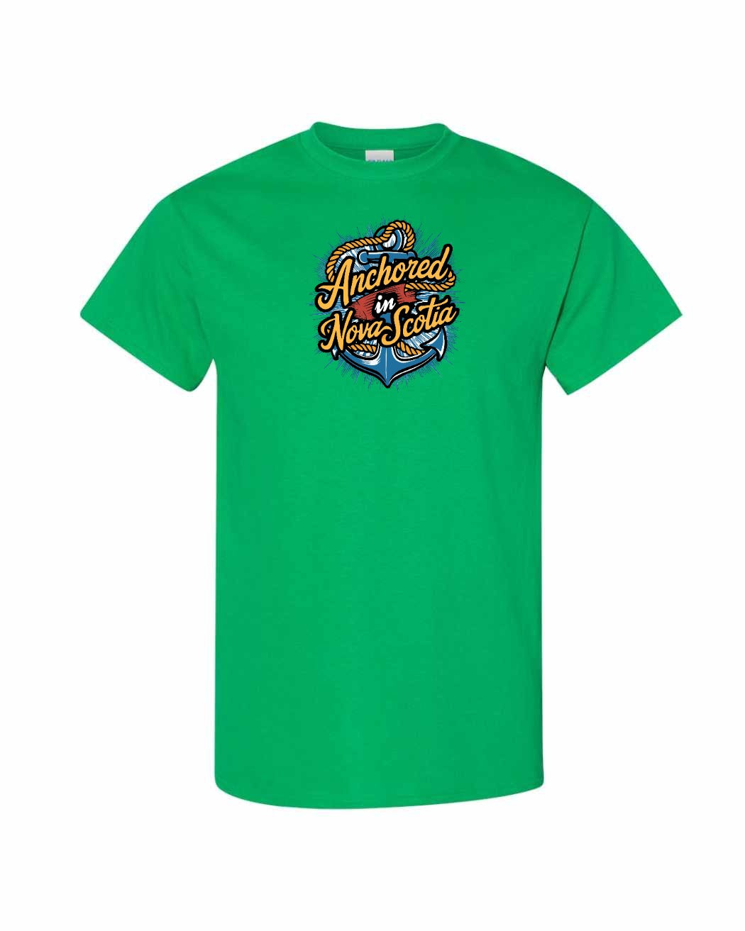 Anchored In Nova Scotia (Old Design) Full mens-tee