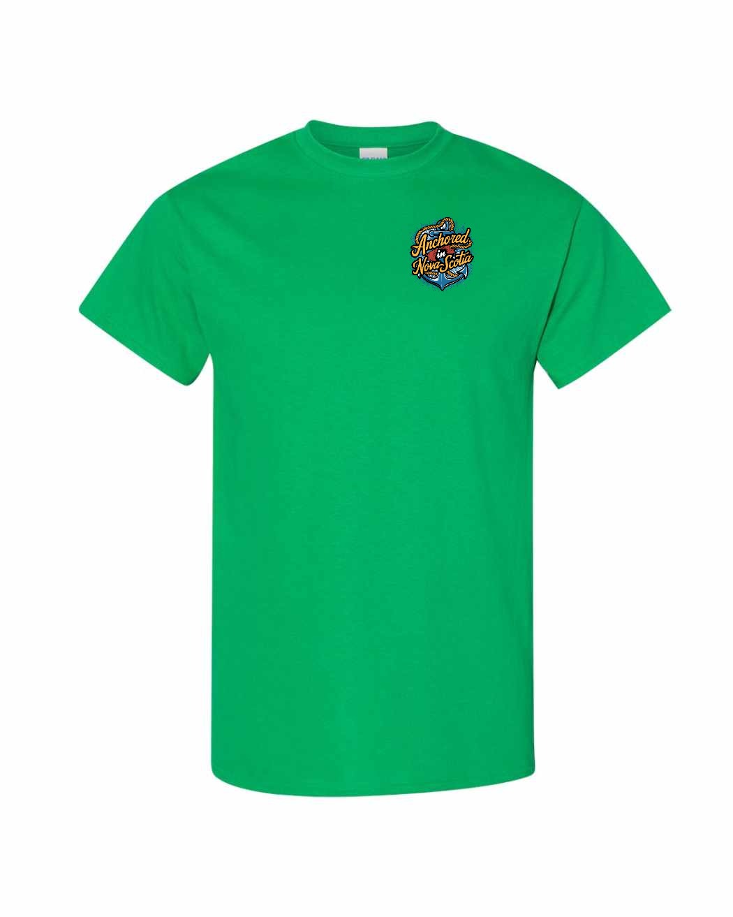 Anchored In NS (Old Design) Left Chest and Back Men's tee