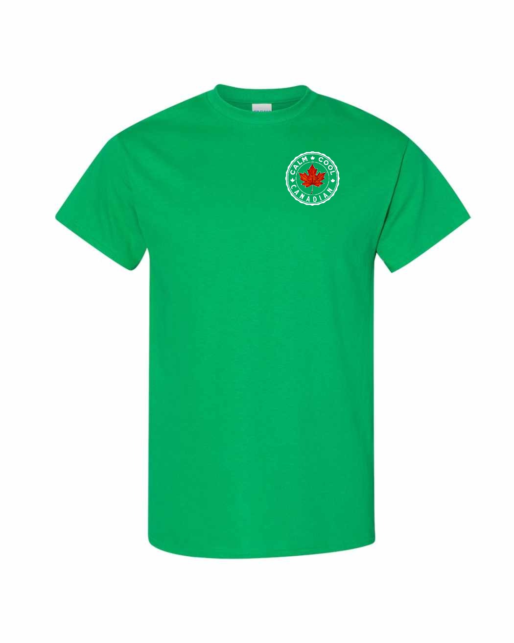 Calm Cool Canadian Leaf Left Chest Men's Tee - Gildan Canada (sewn Internationally)