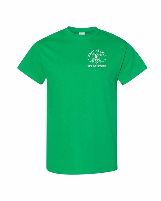 NB New Brunswick Pirate Left Chest and Back Men's Tee