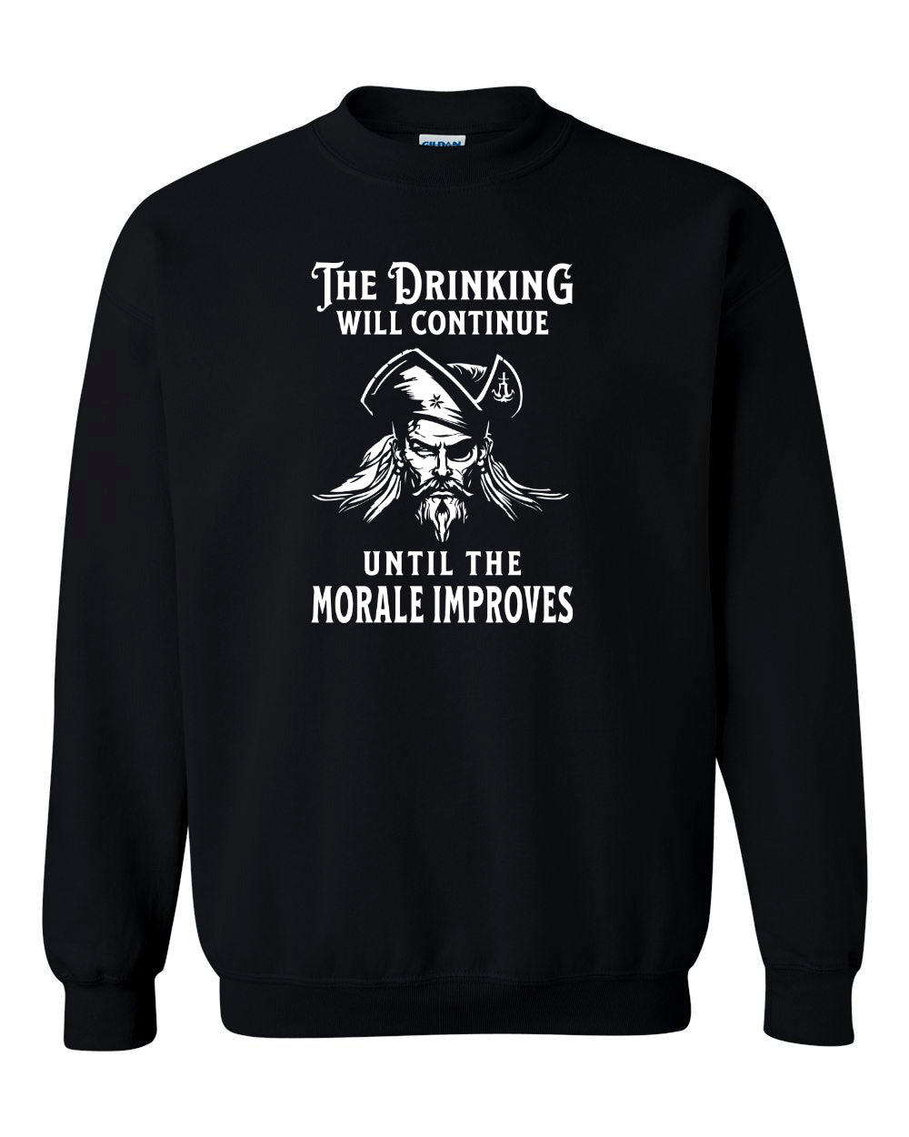 Maritime Swag  Pirate Drinking Morale Improves Crewneck Sweatshirt - Unisex