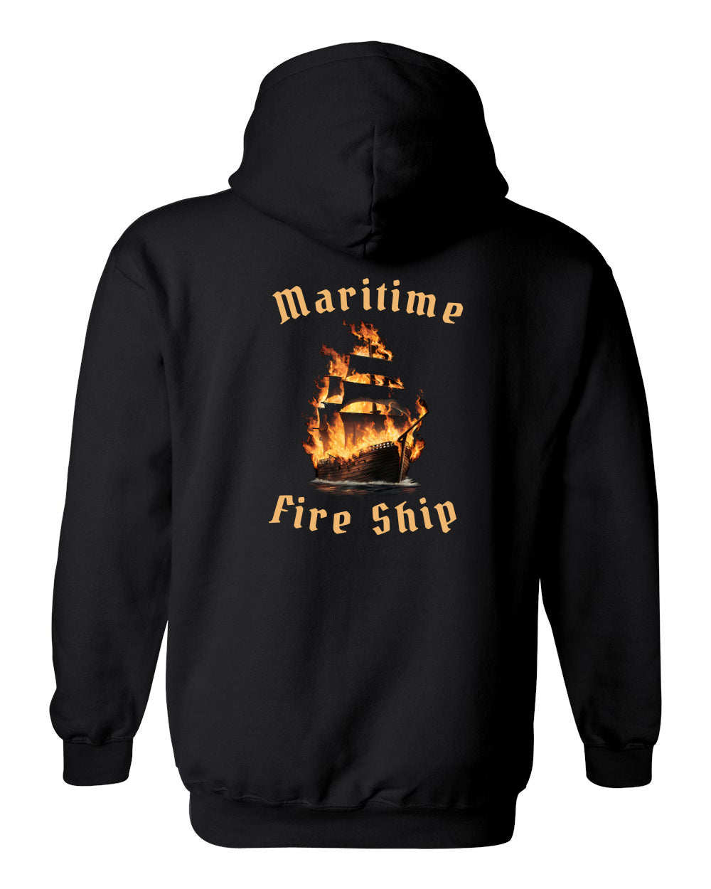 Maritime Fire Ship Hoodie with Zipper - Unisex