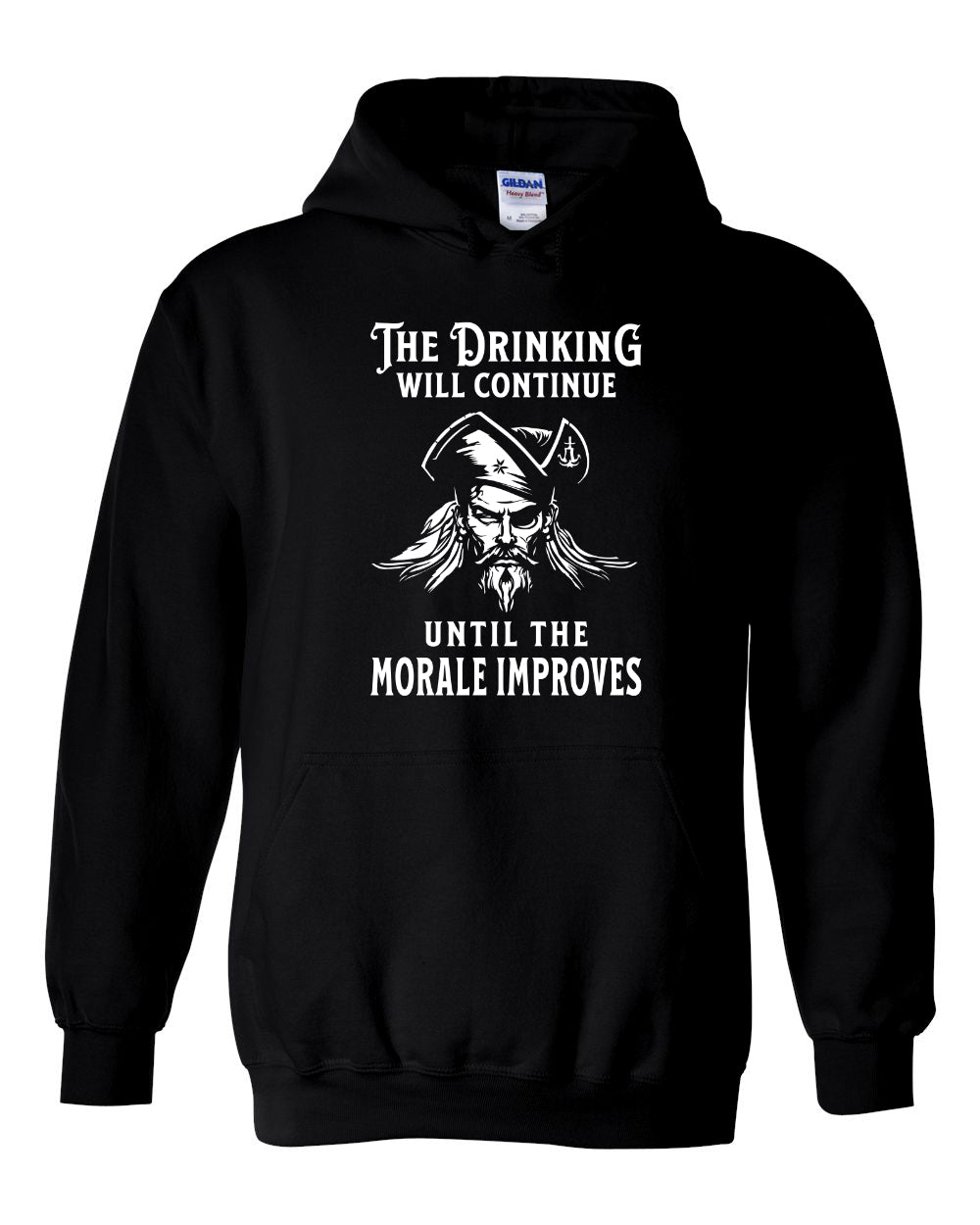 Maritime Swag  Pirate Drinking Morale Improves Pullover Hoodie - Unisex