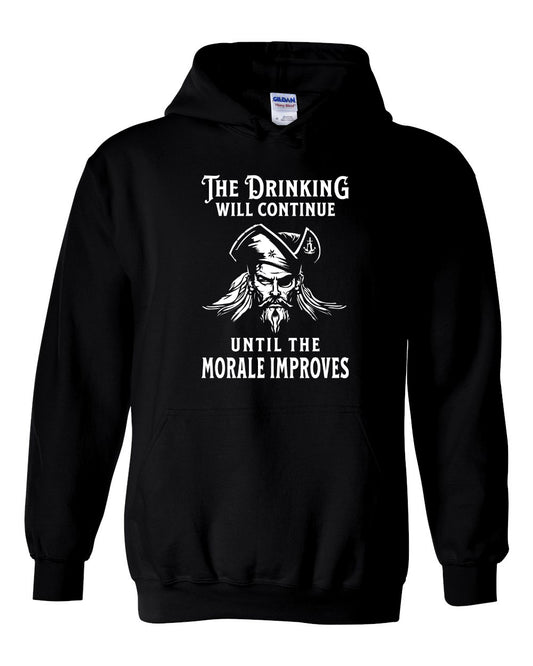 Maritime Swag  Pirate Drinking Morale Improves Hoodie