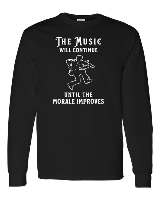 Maritime Swag Music will Continue Fiddle long sleeve Tee