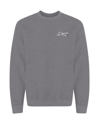 Just a Cape Breton Girl Tartan Left Chest and Back Crewneck Sweatshirt