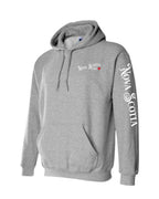 NS Girl Red Heart Left Chest and Sleeve Pullover Hoodie - Unisex