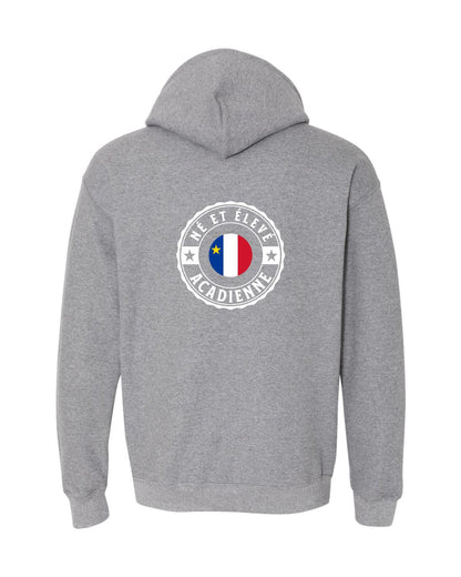 Ne Et Eleve Acadienne Left Chest and Back Zip Hoodie French