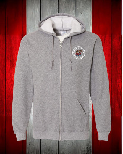 Mean and Nasty Canadians Eh! Left Chest Zip Hoodie