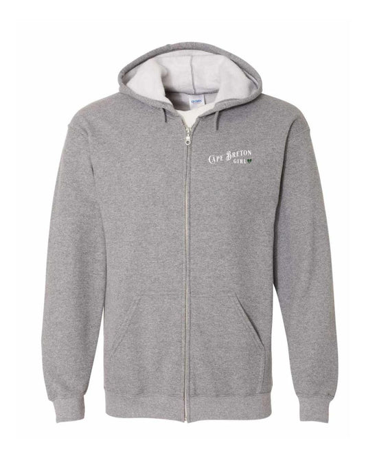 Cape Breton Girl Tartan Left Chest Zip Hoodie