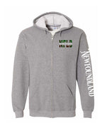 NFLD Saltwater Raised Left Chest And Sleeve Zip Hoodie - Unisex