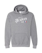 Just an Acadian Guy White Lettering Star Flag Pullover Hoodie - Unisex