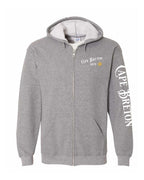 CB Guy Yellow Compass  Left Chest and Sleeve Zip Hoodie - Unisex