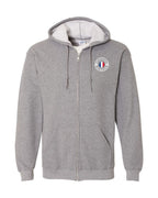Ne Et Eleve Acadien Left Chest Only French Zip Hoodie - Unisex