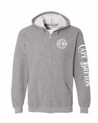 Born and Raised CB Left Chest and Sleeve Zip Hoodie - Unisex