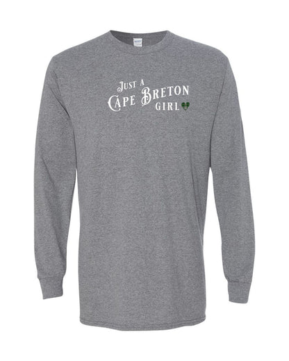 Just a Cape Breton Girl Tartan Left Chest Long Sleeve Tee