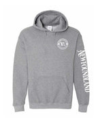 Born and Raised NFLD Left Chest and Sleeve Pullover Hoodie - Unisex