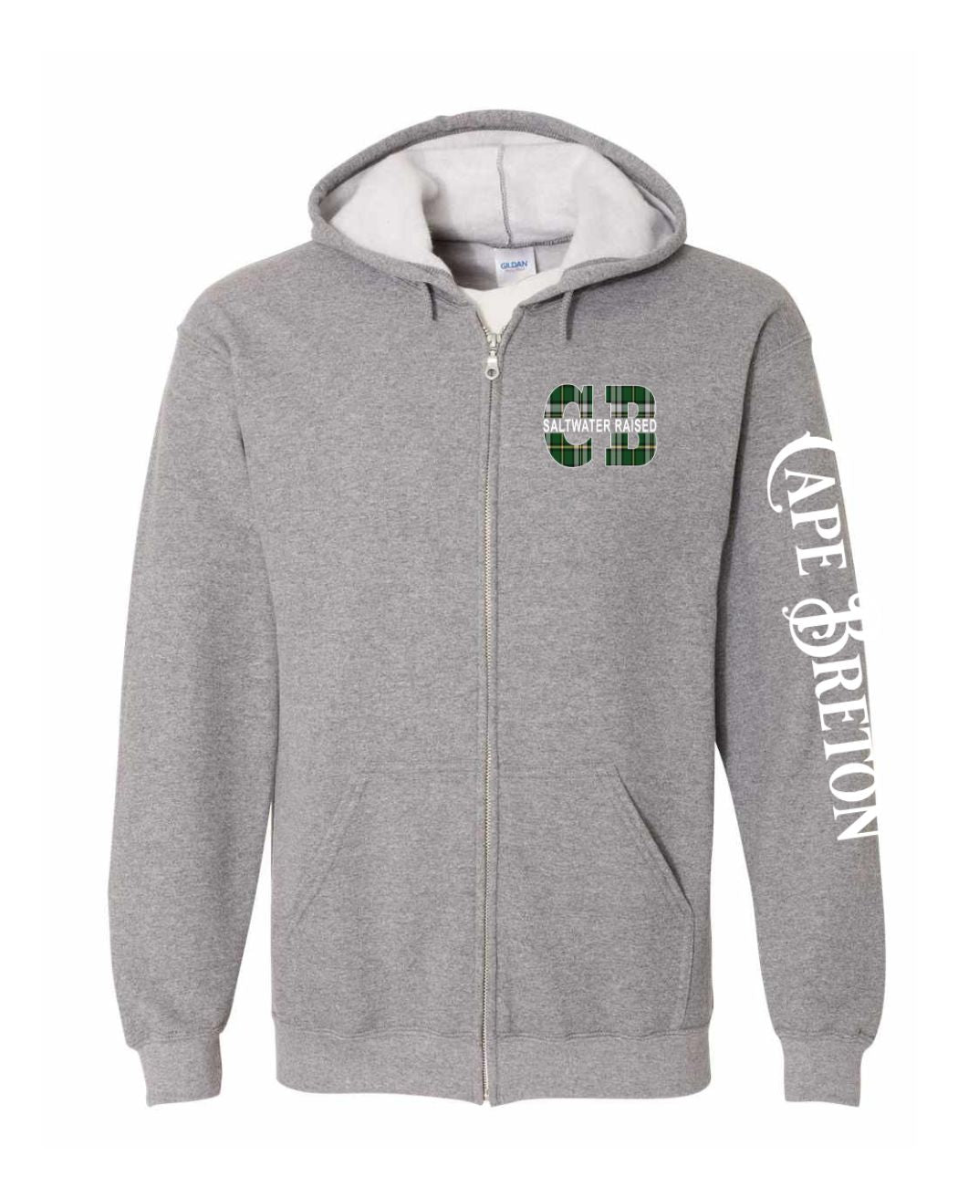 CB Saltwater Raised Left Chest and Sleeve Zip Hoodie - Unisex