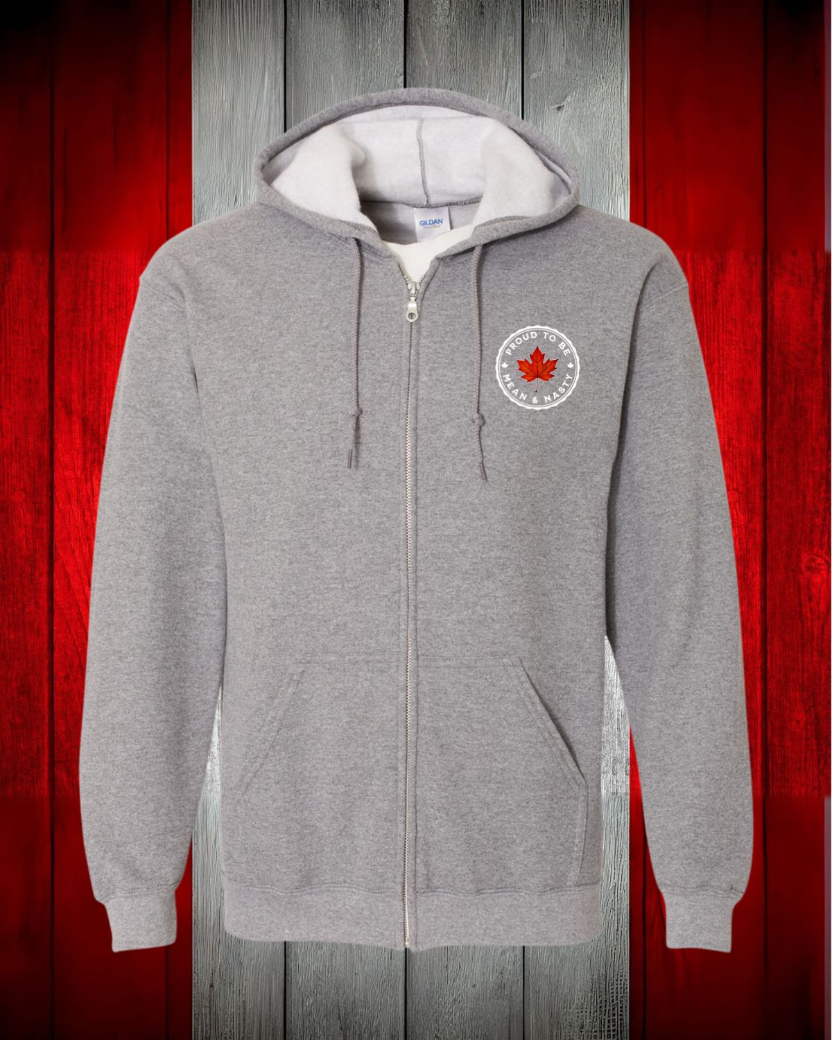 Proud to be Mean and Nasty Leaf Zip Hoodie