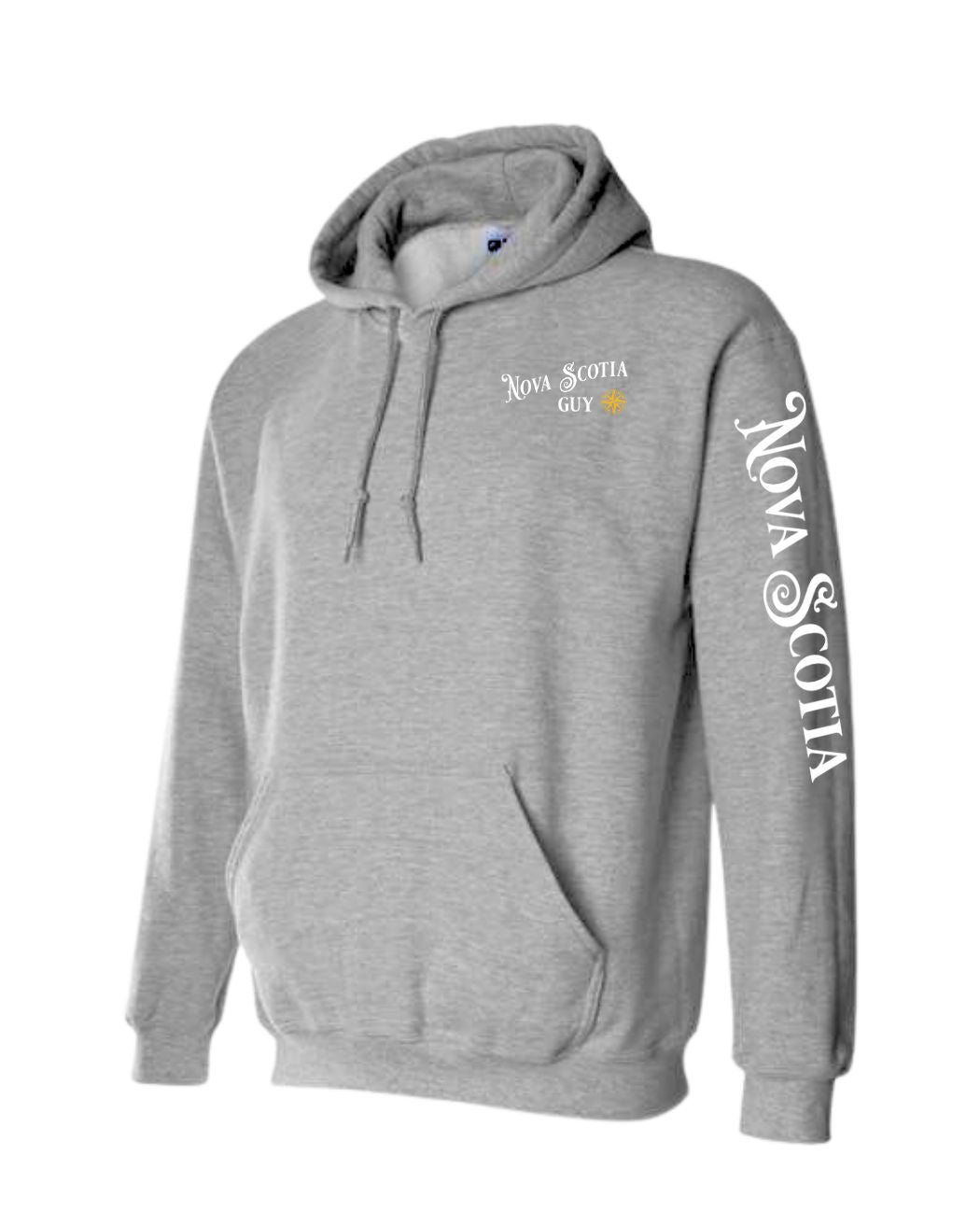 NS Guy Yellow Compass Left Chest and Sleeve Pullover Hoodie - Unisex